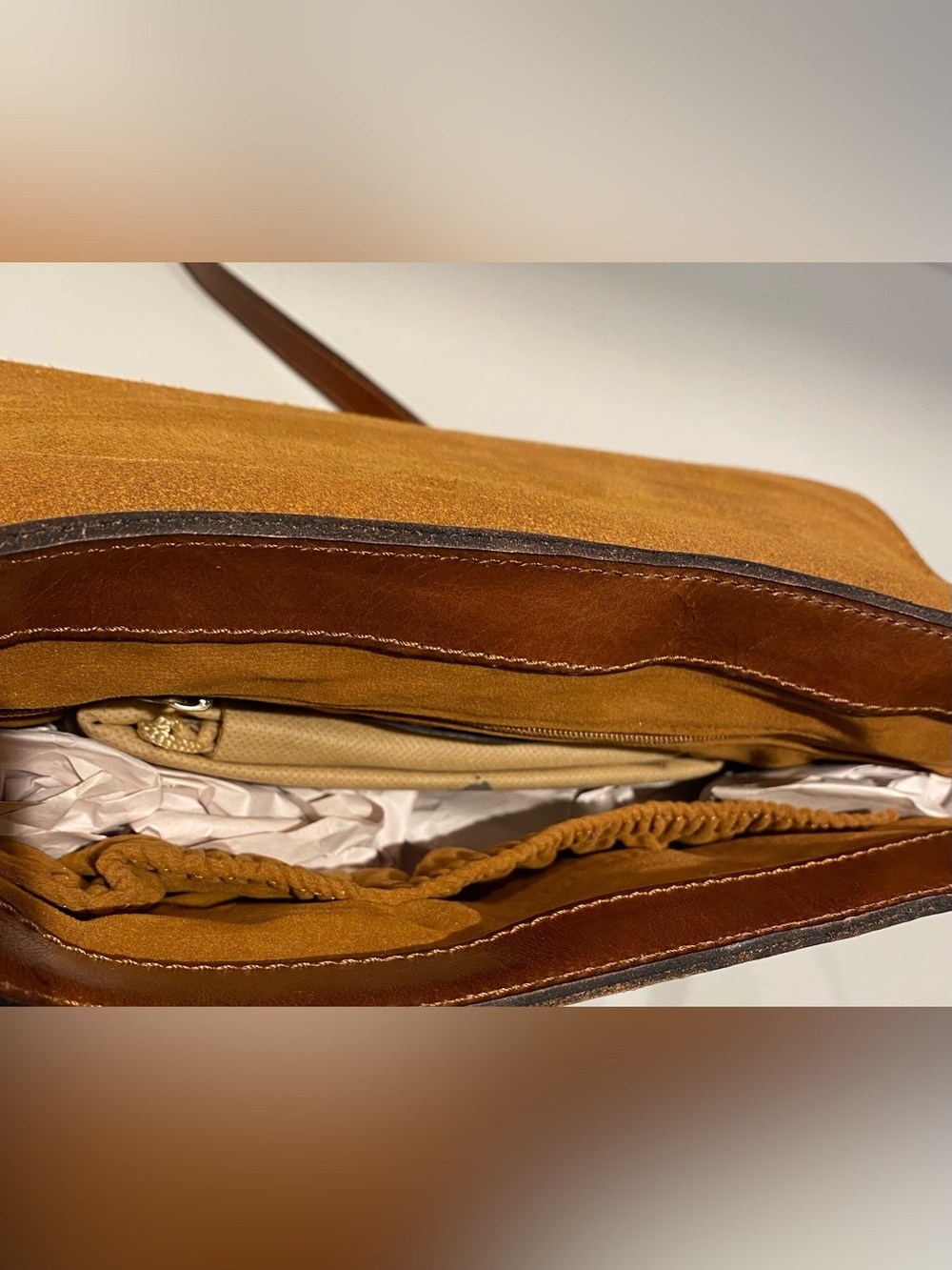 Patricia Nash Norwich Crossbody in Cognac Leather, Distressed Vintage, NWT - Picture 10 of 10